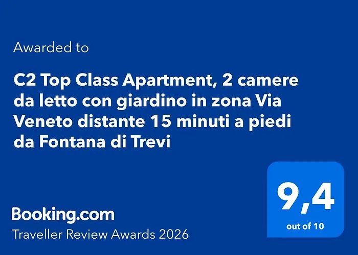 شقة C2 Class Apartment, 2 Da Letto Con Giardino In Zona Via Veneto Distante 15 Minuti A Piedi Da Fontana Di Trevi *